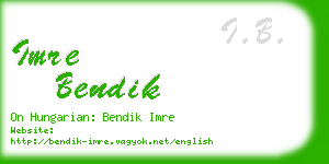 imre bendik business card